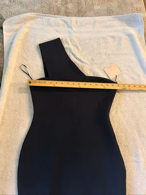 NWT Superdown Rockie One Shoulder Mini Dress Navy Blue M Bodycon thumbnail 7