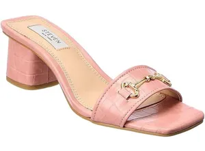 Steven Sandals Women’s Size‎ 8 Pink Croc Gold Horse Bit Slip On thumbnail 1