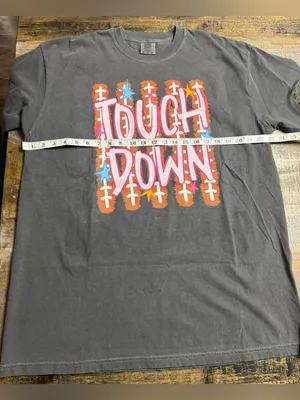 Comfort Colors Pepper Short Sleeve Tee with football Graphic thumbnail 5
