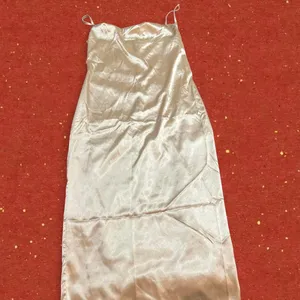 Source Unknown Gold Satin midi dress thumbnail 8