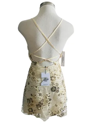 Princess Polly Steffie Beaded Strappy Minidress Yellow Size 2 NWT thumbnail 10
