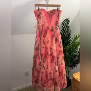 Hutch Costella Pink Blush Floral Tulle Gown Dress size 14‎ NWT thumbnail 8