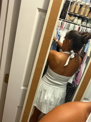 Zara white halter neck dress thumbnail 3
