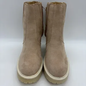NWOT Oasis Society Womens 8.5 Booties‎ Pink Beige Fabric Platform Heels Ankle thumbnail 3