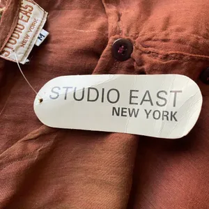 Studio East Cotton Boho Relaxed Prairie Peasant Sleeveless Brown Dress M thumbnail 6