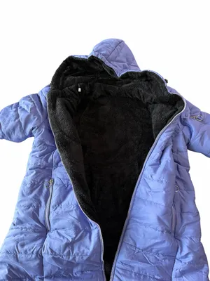 Women's Purple Hooded Winter Puffer Coat Size 3XL #260849 thumbnail 7