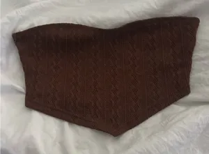 Shein Tube Top brown knit  thumbnail 1