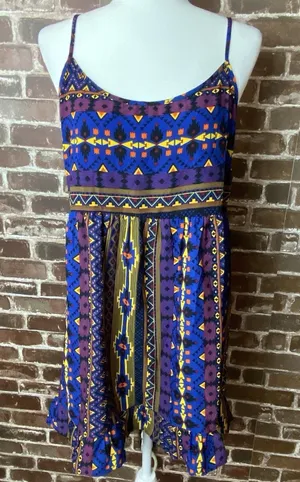 One Clothing Vintage Y2K Aztec Sleeveless Top 90s Color Sz Large thumbnail 1