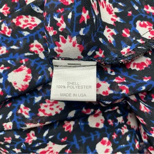 WAYF High Low Floral Faux Wrap Surplice Blouse Top Large 3/4 Sleeve Multicolor thumbnail 6