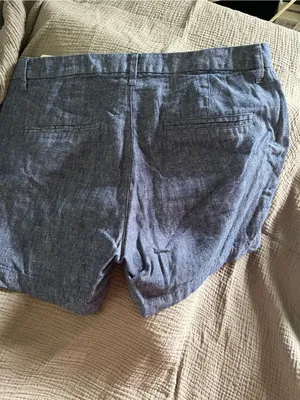 Old Navy Blue Linen-Blend Women’s Bermuda Shorts thumbnail 5