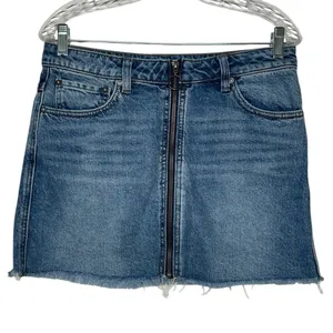 Free People We the Free jean skirt blue size 28 thumbnail 2
