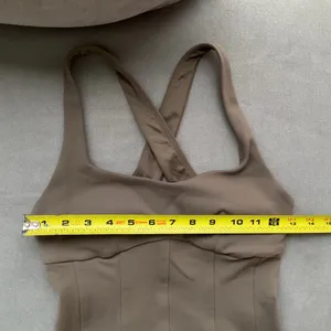 Alo Yoga Airbrush Sparks Fly Corset Tank Olive Tree S thumbnail 3