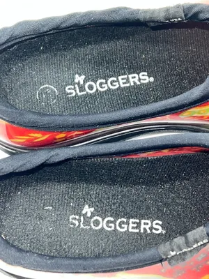 Sloggers Women's Waterproof Garden Slip On Clog Shoes in Red Paisley Print-Sz 7 thumbnail 8
