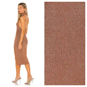 [Superdown] Copper Metallic Arima Halter Neck Knit Midi Sweater Dress Sz Small S thumbnail 2