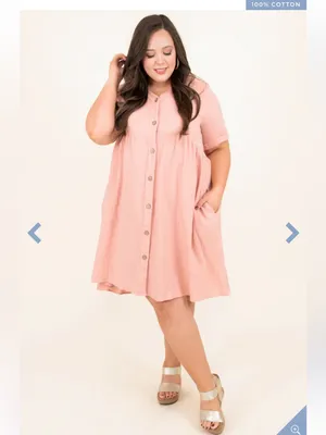 $65 NWOT Chic SoulMeet Me Here Dress, Rose 2X cotton sundress thumbnail 3