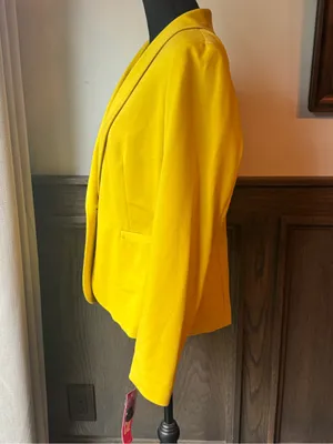 9 & Co. Women's Blazer Jacket in citrine nwt 12 thumbnail 2