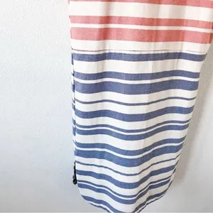 Tuckernuck Pomander Place Cleo Stripe Sunset Coastal Preppy Tie Waist Midi Dress thumbnail 7
