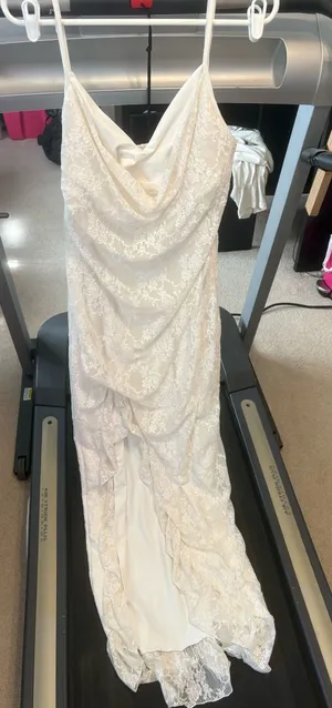 Ivory Lace Cowl Neck Slip Dress thumbnail 1
