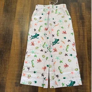 NWT Hill House Sea Creatures Linen Wide Leg Pants Women’s Size L thumbnail 7