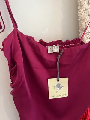 Dry Goods Raspberry Satin Dress thumbnail 5