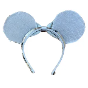 Disney Y2K Silver Sequin Minnie Ears thumbnail 2
