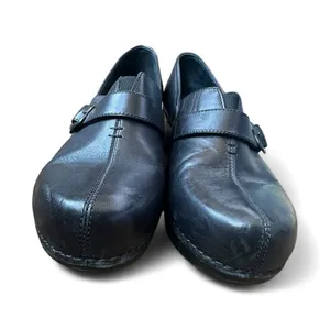 Dansko Tamara Black Leather Buckle Clogs EU 40 US 9.5 10 Comfort Career Shoes thumbnail 5