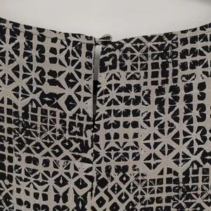 Garnet Hill Bell Sleeve Silk Shift Dress Women’s 10 Black White Geometric Office thumbnail 14