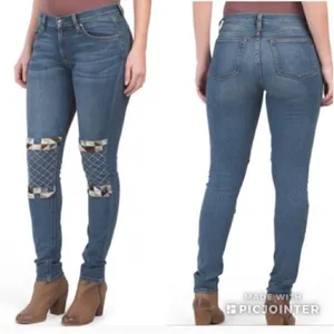 NWT Miss Me Blue Skinny Moto Jeans thumbnail 2