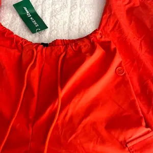 Shein Women's Red and Orange Trousers thumbnail 4