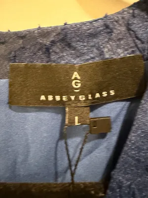 Abbey Glass Brooke Gown Navy Cloud Organza Long Sleeve V-Neck Dress Navy thumbnail 7