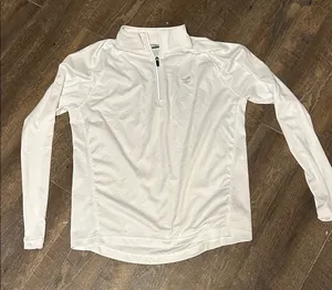 Fila Women’s pickleball quarter-zip pullover. It is a long-sleeve White Small‎ thumbnail 1