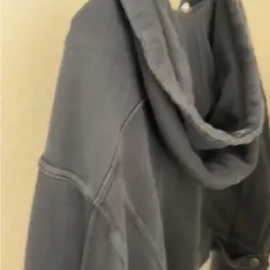 Free People Jacket Sweatshirt Hoodie Dreamers Bell Sleeve Charcoal thumbnail 4