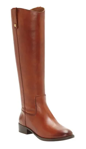 NWT INC International Concepts Wide-Calf Riding Leather Boots Cognac Brown 9M-WC thumbnail 1
