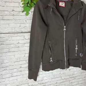 Cavallo Equestrian Bejeweled Brown Equestrian Hooded Jacket thumbnail 2