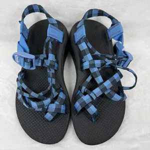 Chaco Z Cloud 2 Womens 7 Blue‎ Checkered Strappy Toe Loop Hiking Sandals J106820 thumbnail 3