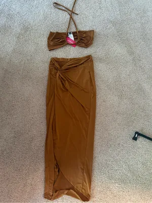 NWT brown skirt set thumbnail 2