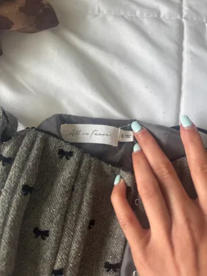 All in Favor Grey and black corset top with ties thumbnail 3