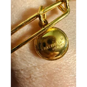 Alex and Ani Gold Tone Blue Swarovski Crystal Expandable Bangle Bracelet classic thumbnail 5