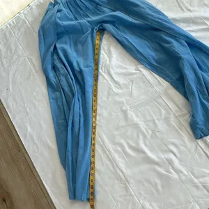 Becca Gauzy Smocked Waist Pants, Swim coverup, Coastline, Medium, NWT thumbnail 6