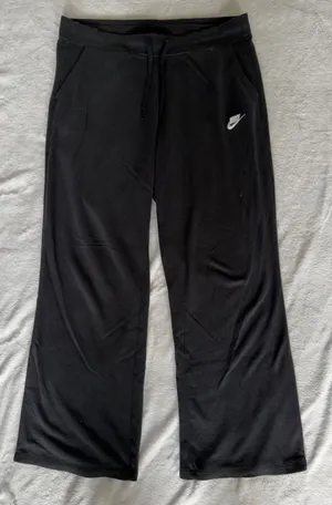 Women’s Nike Black Sweatpants with White Swoosh thumbnail 1