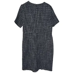 Nanette‎ Lepore Women's Dress Tweed Fringe Sheath Knee Length Black White 10 NWT thumbnail 12