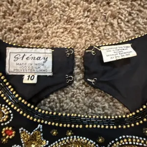 Vintage Stenay Silk Beaded Sequin Dress 10 8 6 80s Gatsby Floral Party Cocktail thumbnail 8