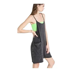 Free People Movement Hot Shot Mini Romper XS Distressed Black Oversized thumbnail 2