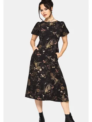NWT Disturbia Harpyiai Puff Sleeve Midi Dress thumbnail 5