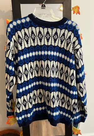 Vintage Retro Sweater! Blue Size M thumbnail 1