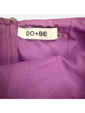 Purple DO+BE one shoulder mini dress with statement puff sleeve thumbnail 2