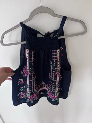Free People Embroidered Floral Blouse | Size M thumbnail 3