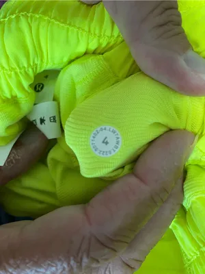 Neon Yellow Lululemon Hotty Hot LR 4” size 4 thumbnail 6