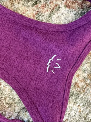 Beyond Yoga Spacedye Lift Your Spirits Bra Small Removable Cups Pink Purple thumbnail 4