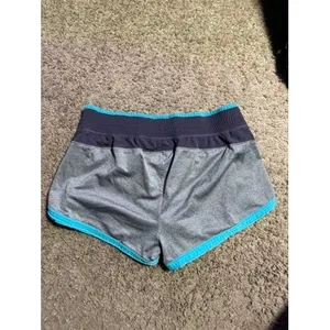 Activewear Womens Running Shorts Teal Grey Colorblock‎ Athletic Gym Shorts Small thumbnail 4